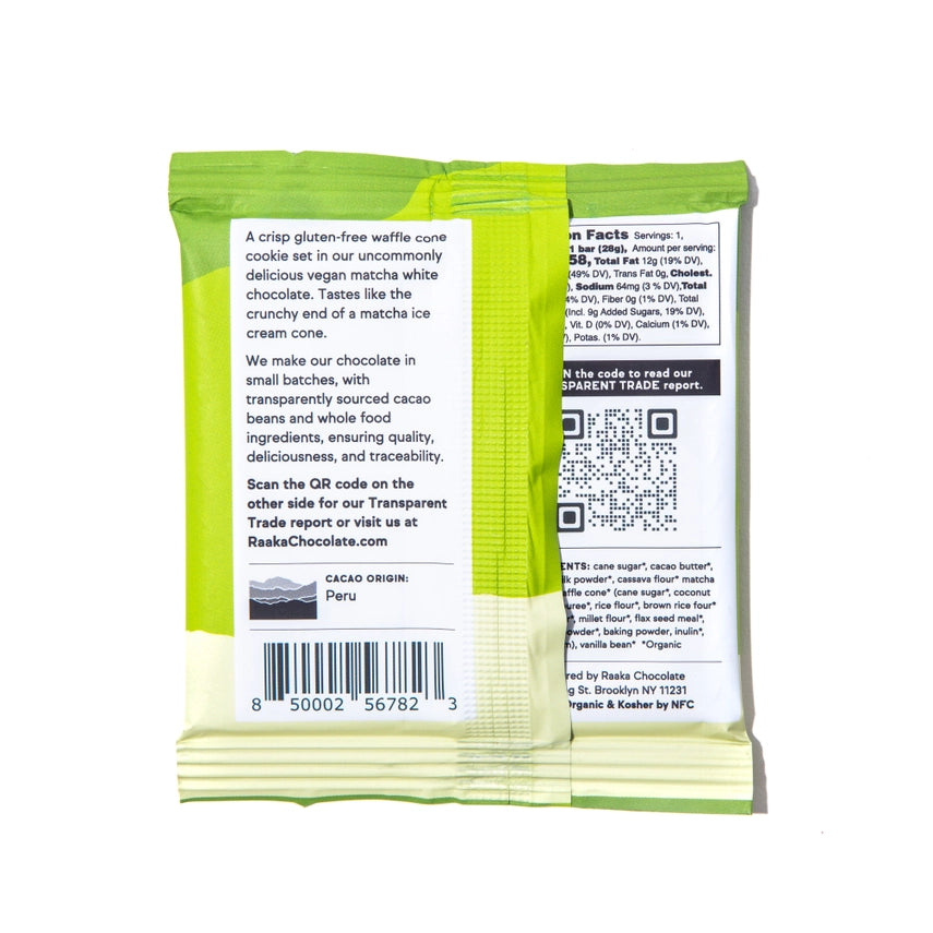 Matcha White Chocolate Waffle Cone Bar