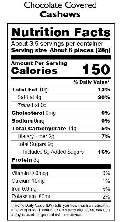 Chocolate Covered Cashews