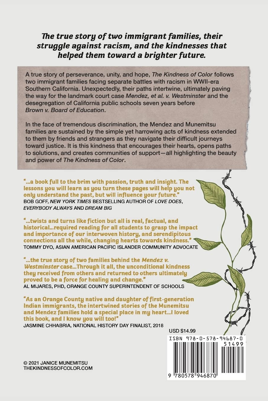 The Kindness of Color: The Story of Two Families and Mendez, et al. v. Westminster, the 1947 Desegregation of California Public Schools