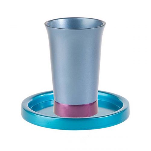 Turquoise Kiddush Cup and Plate