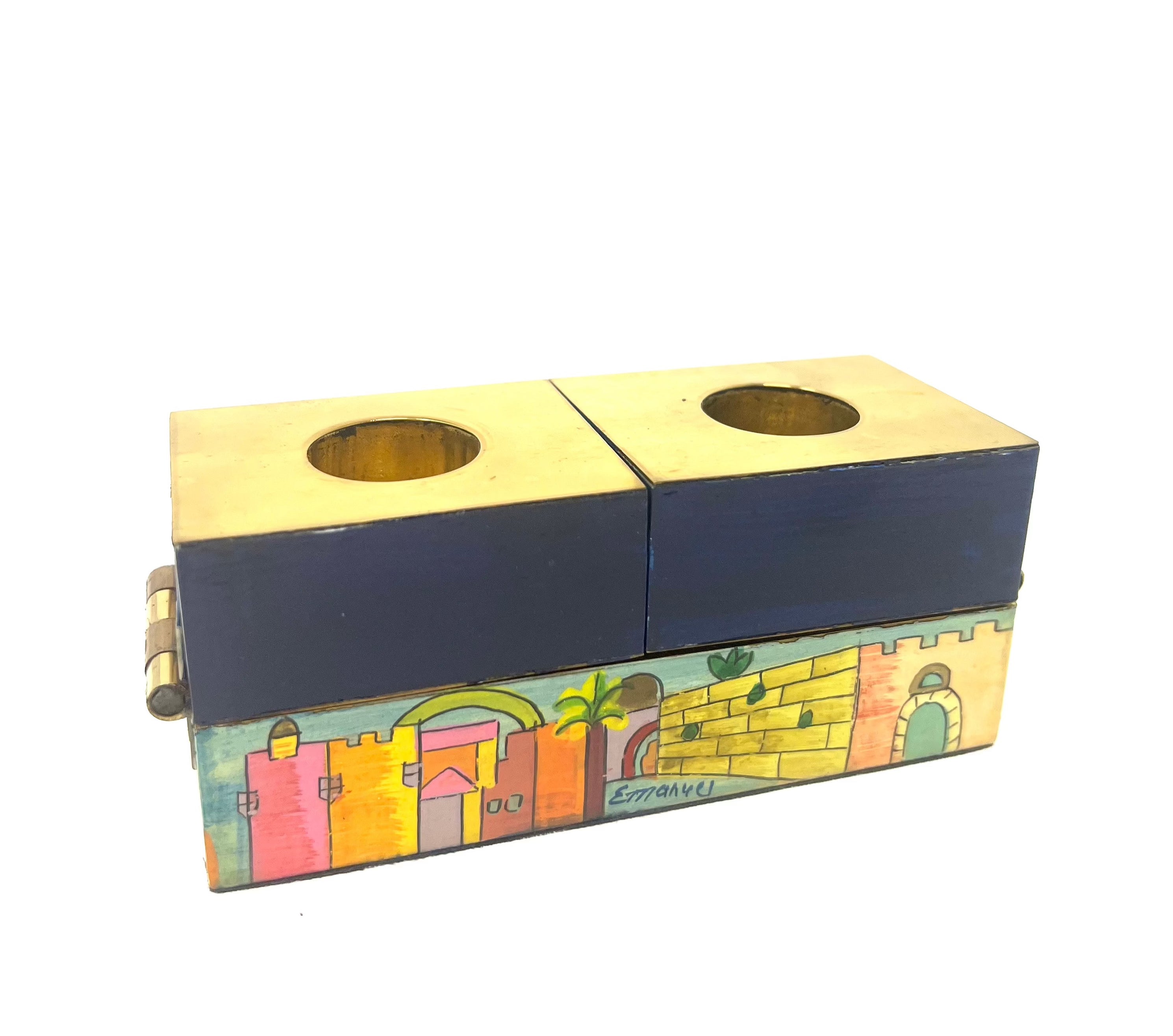 Yair Emanuel MENORAH and CANDLESTICK Holder