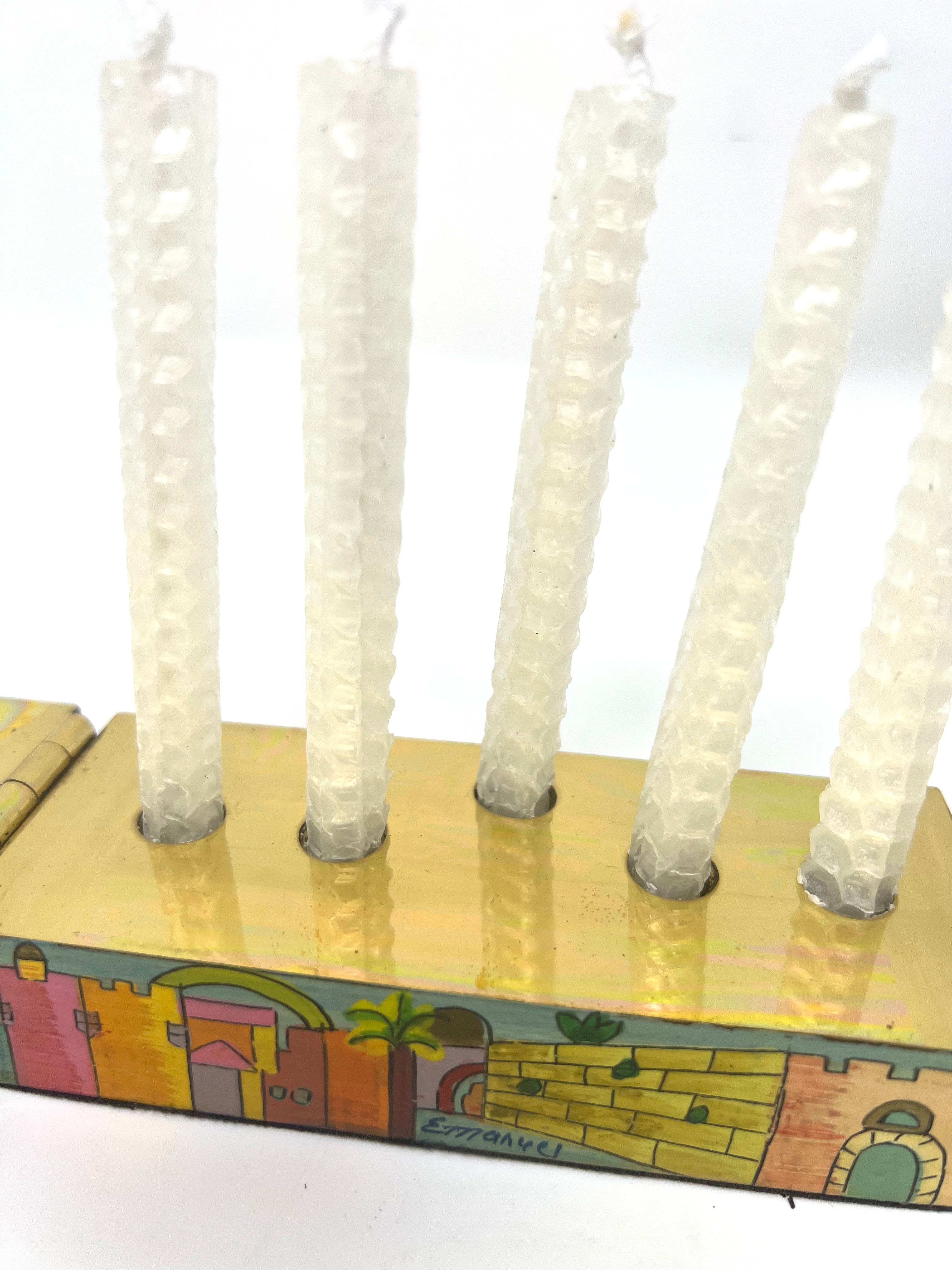 Yair Emanuel MENORAH and CANDLESTICK Holder
