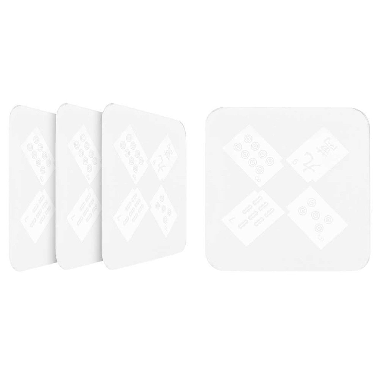 Mahjong Etched Glass Coaster