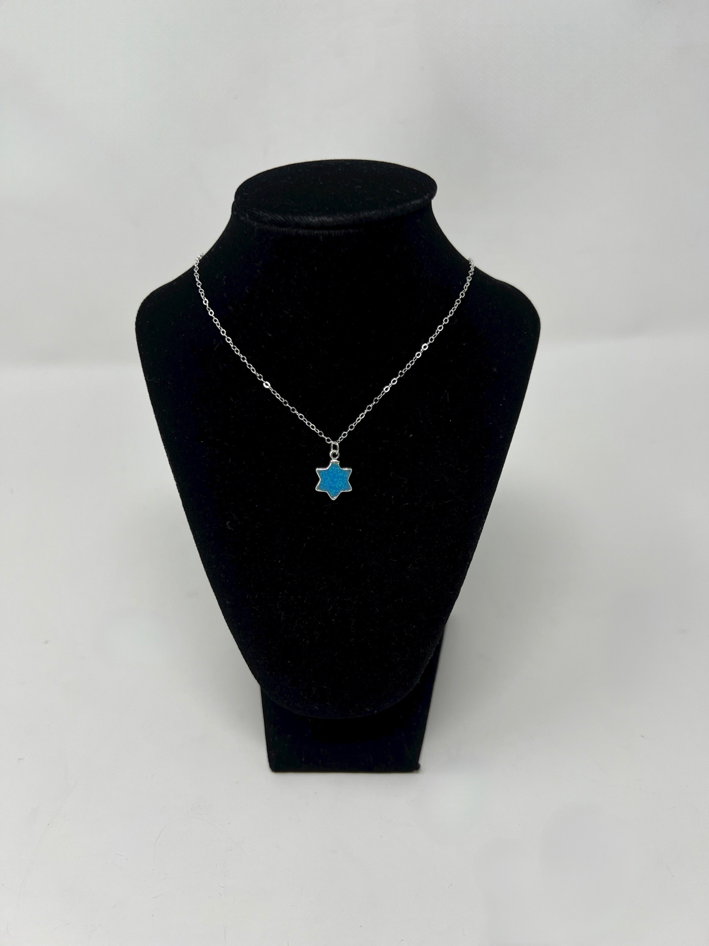 Opal Star of David Necklace