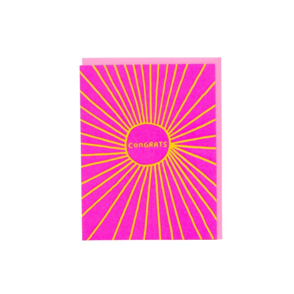 Sunbeam Congratulations Letterpress Greeting Card