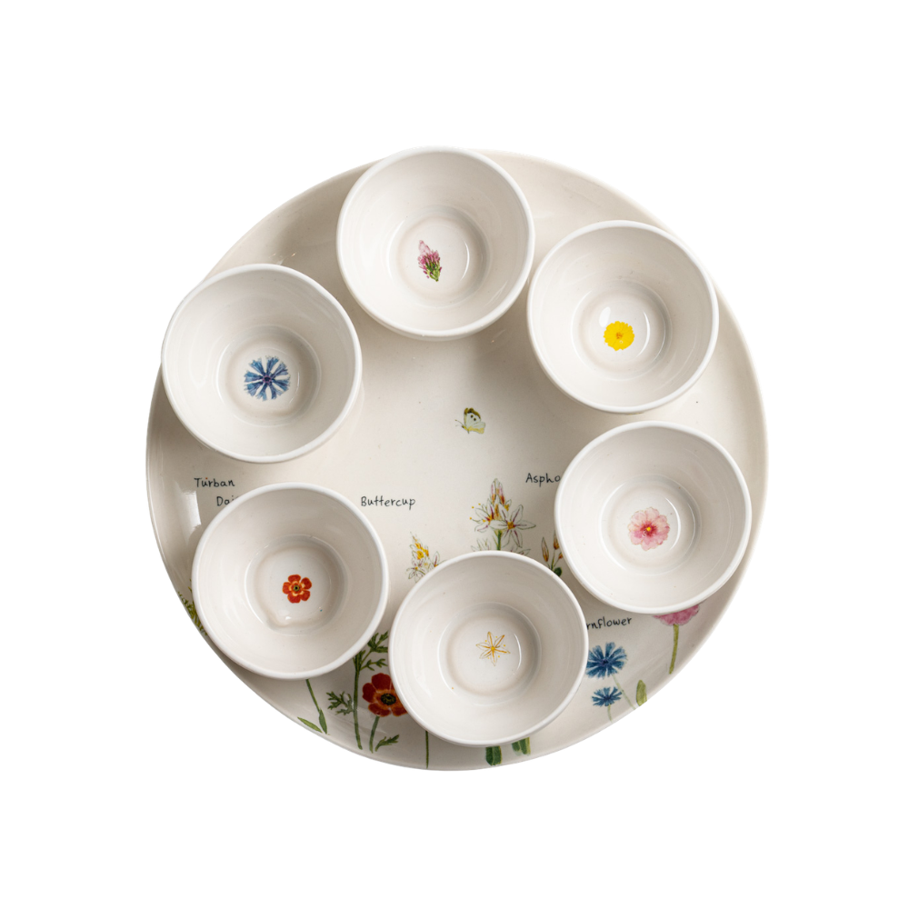 Floral Passover Plate