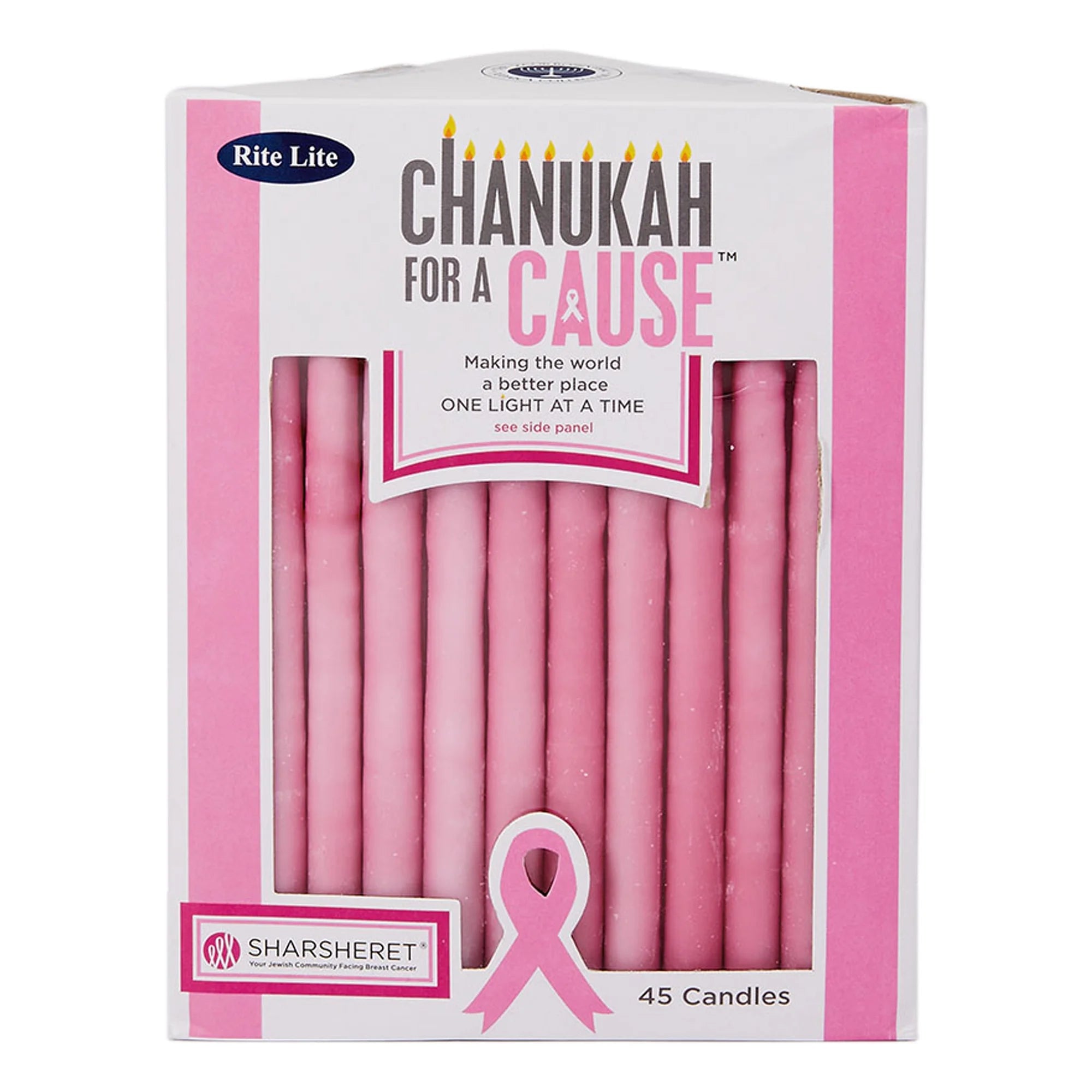 Chanukah for a Cause Pink Breast Cancer Candles