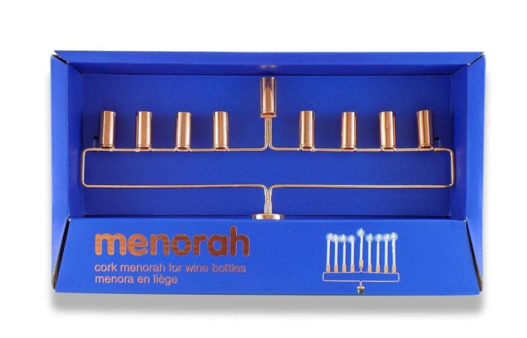WINE BOTTLE CORK MENORAH