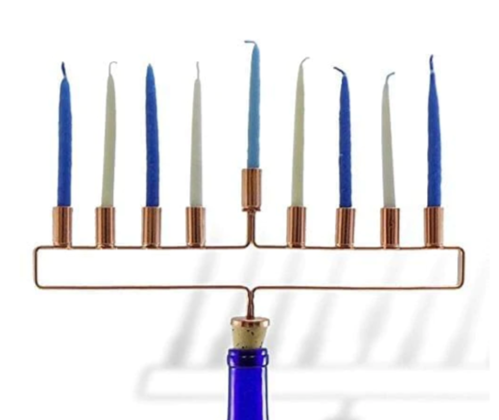 WINE BOTTLE CORK MENORAH