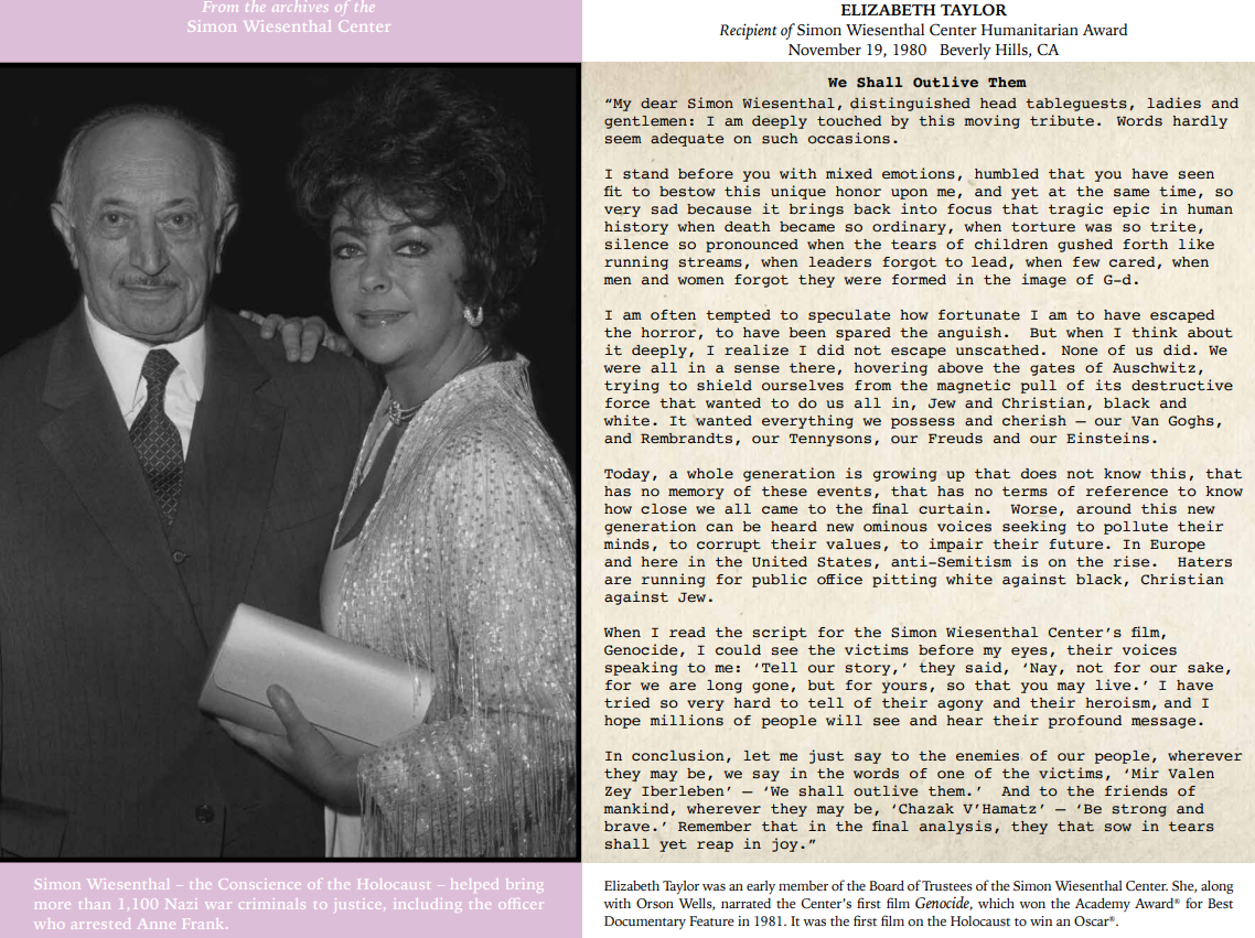 Elizabeth Taylor: We Shall Outlive Them