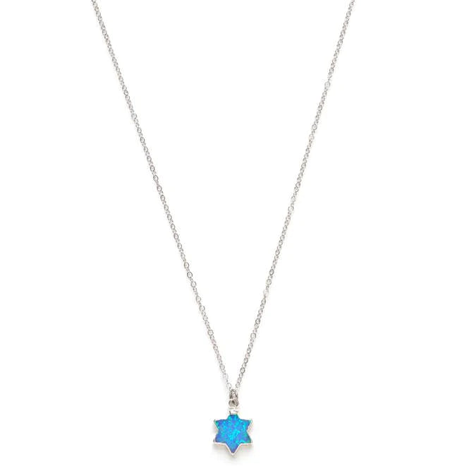 Opal Star of David Necklace
