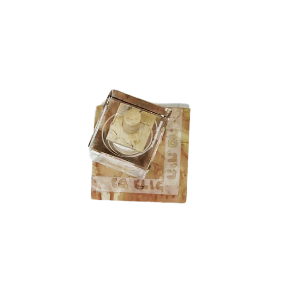 ETCHED GLASS SPINNING DREIDEL