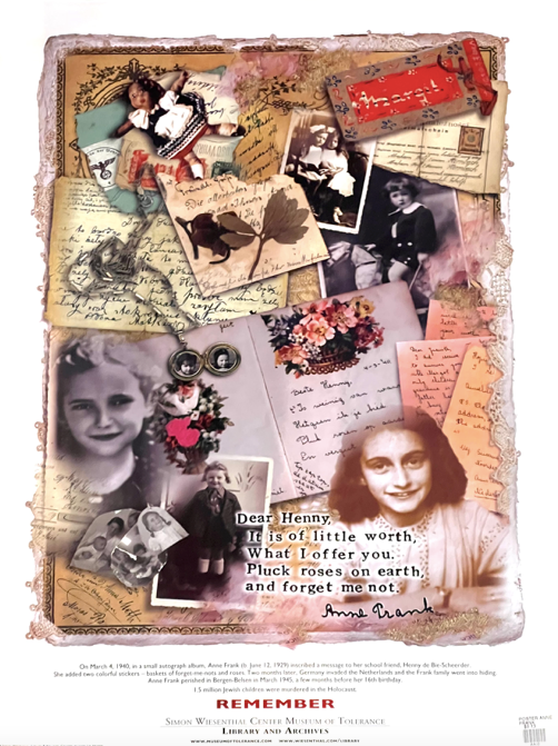 Anne Frank Remember Poster
