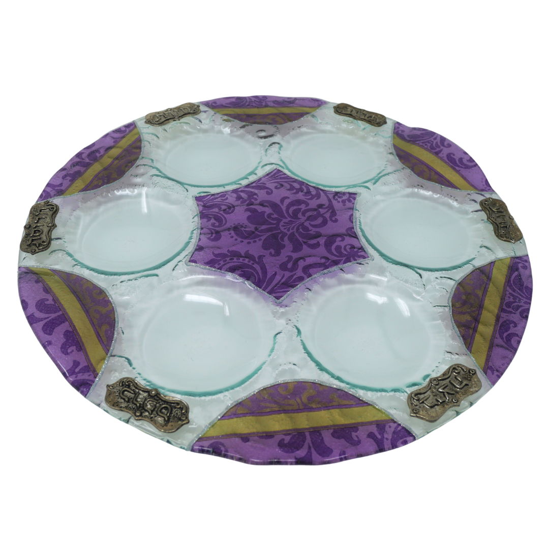Purple Seder Plate