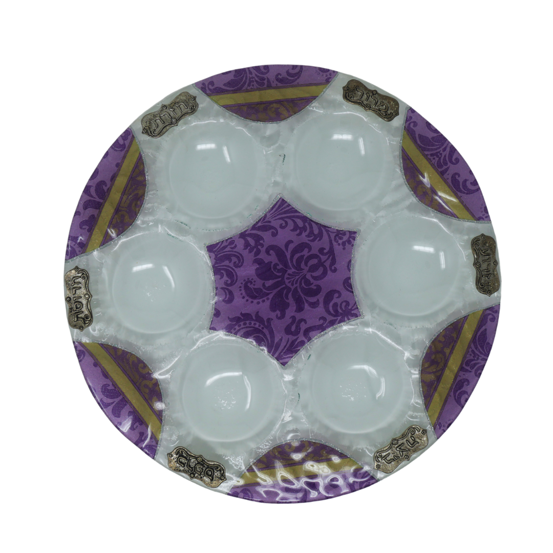 Purple Seder Plate