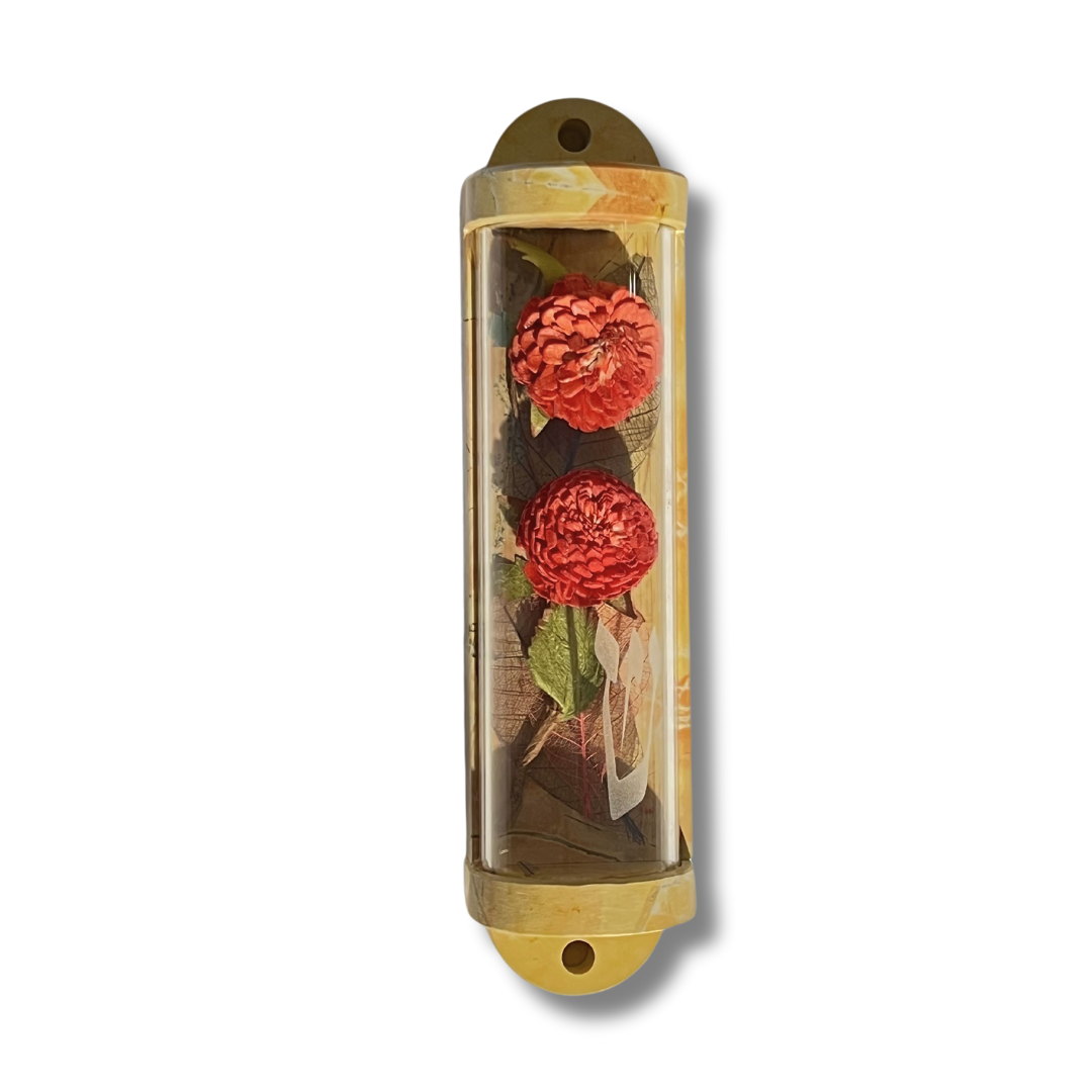 Flower in Glass Mezuzah