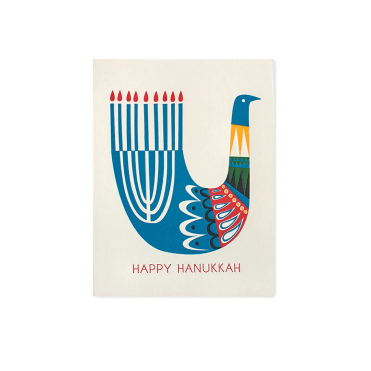 Happy Hanukkah Bird Greeting Card