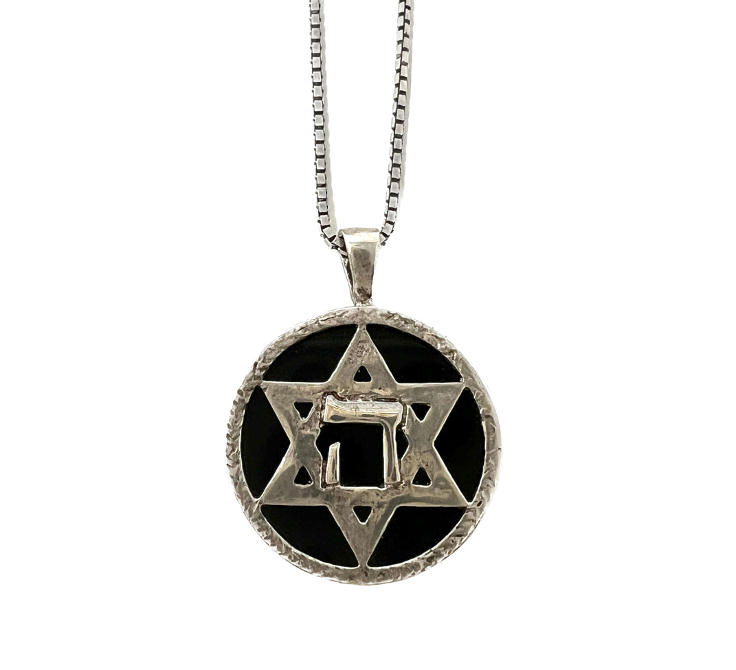 Magen David with Chai Necklace