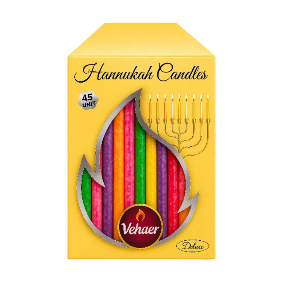 Multicolor Chanukah Candles
