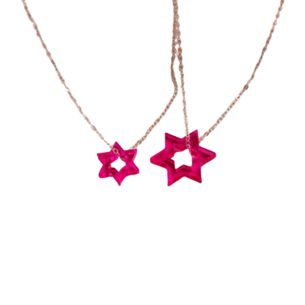 Floating Magen Necklace Magenta