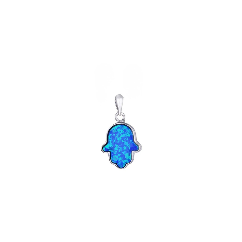 Opal Hamsa Charm