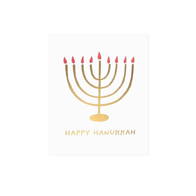 Happy Hanukkah Menorah Greeting Card