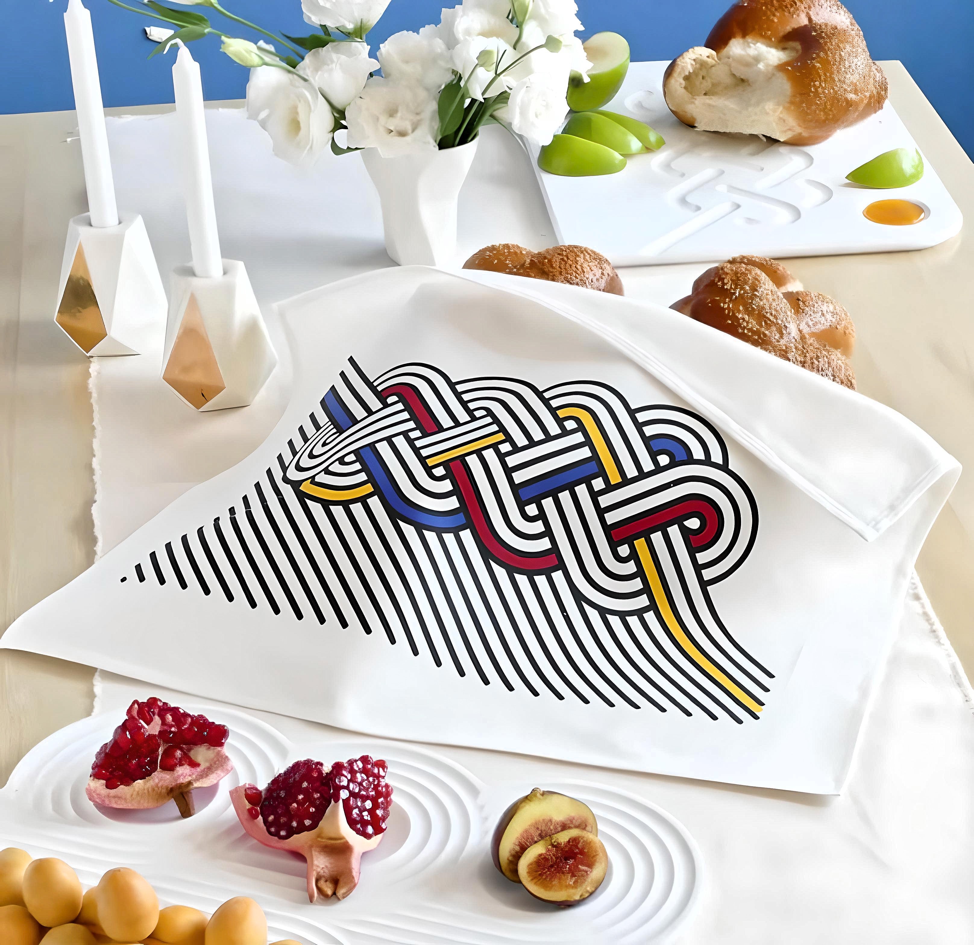 Op Art Challah Cover-Bauhaus